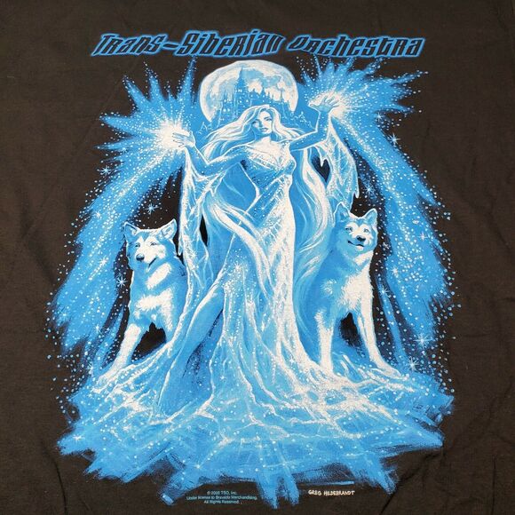 Trans Siberian Orchestra Shirt 2007 Winter Tour T-shirt Small TSO Concert Wolves - Picture 2 of 8